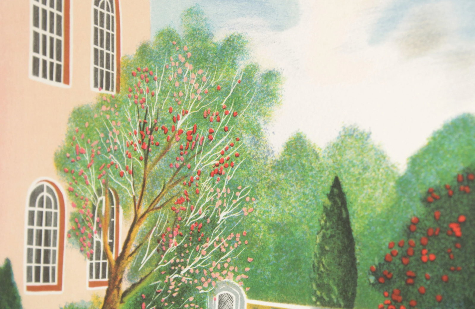 1990s Daniel Bonnec Woman in Garden Framed Print - 6