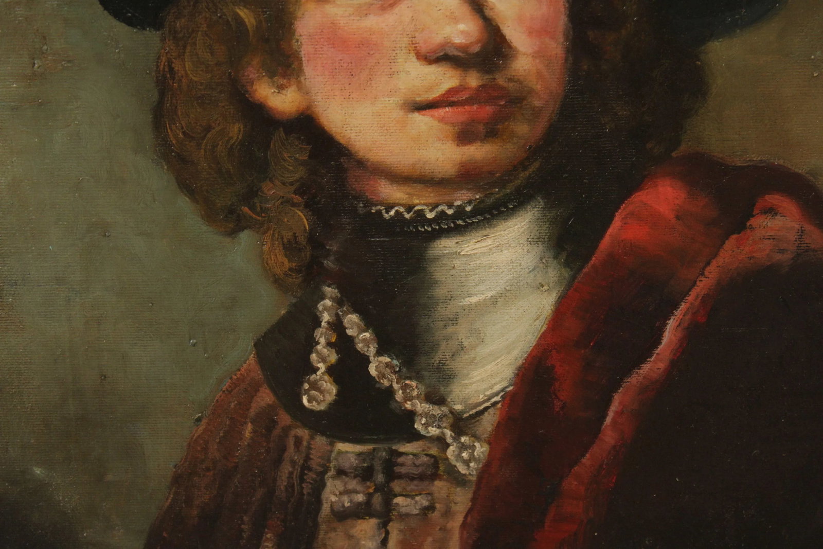 Early 21st Century Self Portrait Oil Painting After Rembrandt, Signed 'Nichlos' - 8