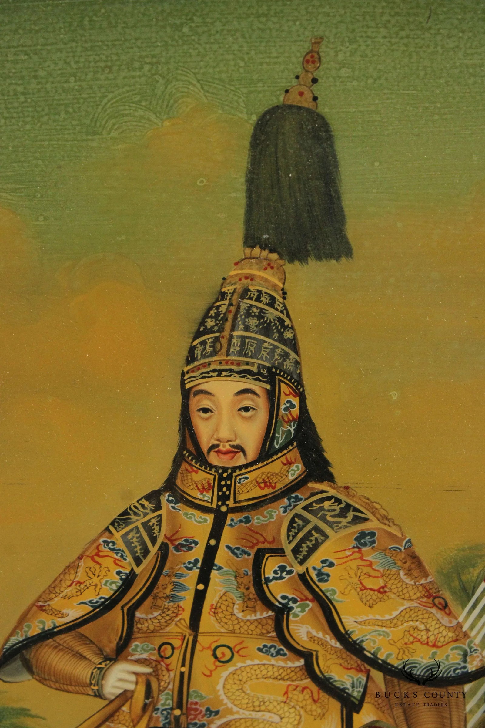 Chinese 'The Qianlong Emperor in Ceremonial Armor on Horseback' Reverse Portrait Portrait, After Giu - 10