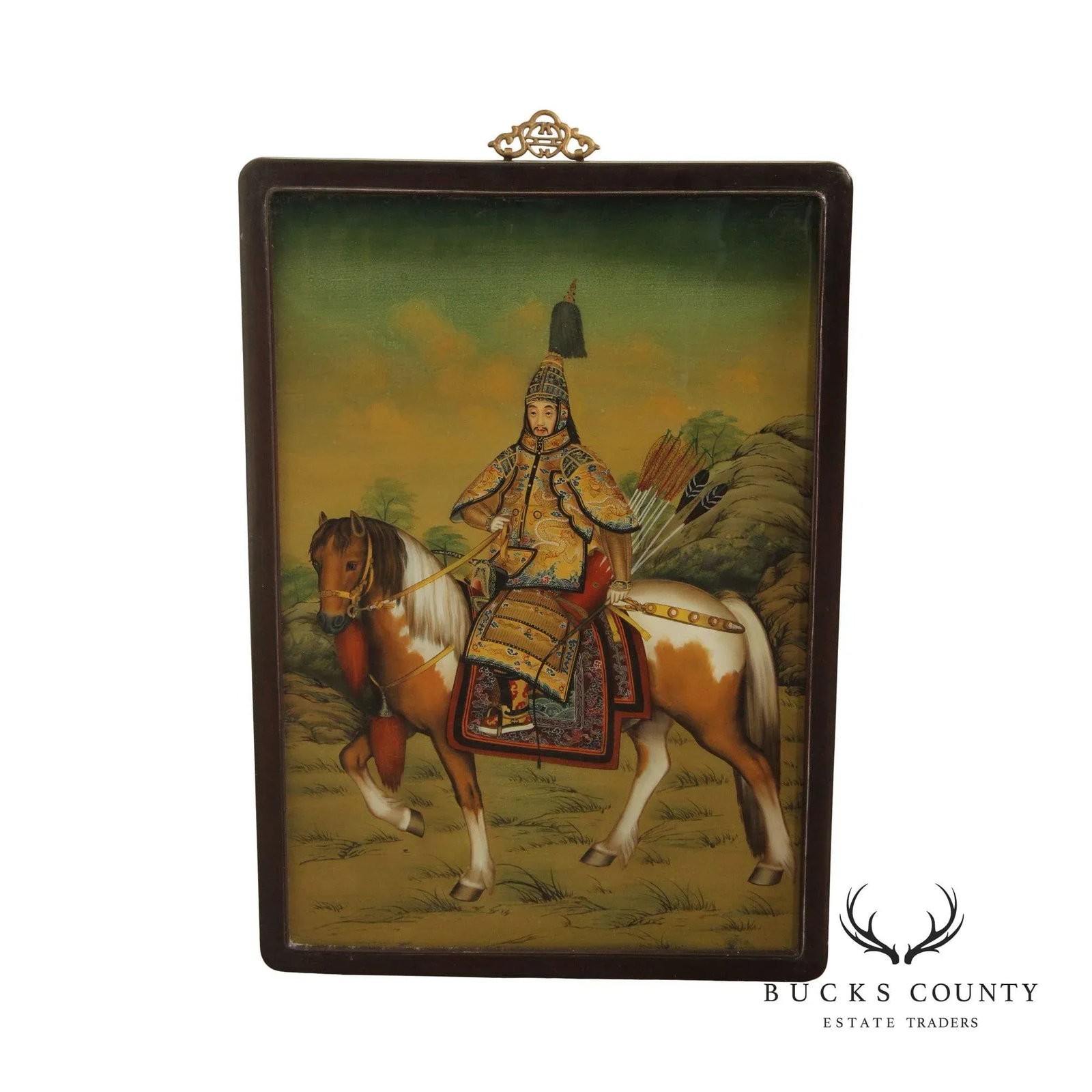 Chinese 'The Qianlong Emperor in Ceremonial Armor on Horseback' Reverse Portrait Portrait, After Giu - 13