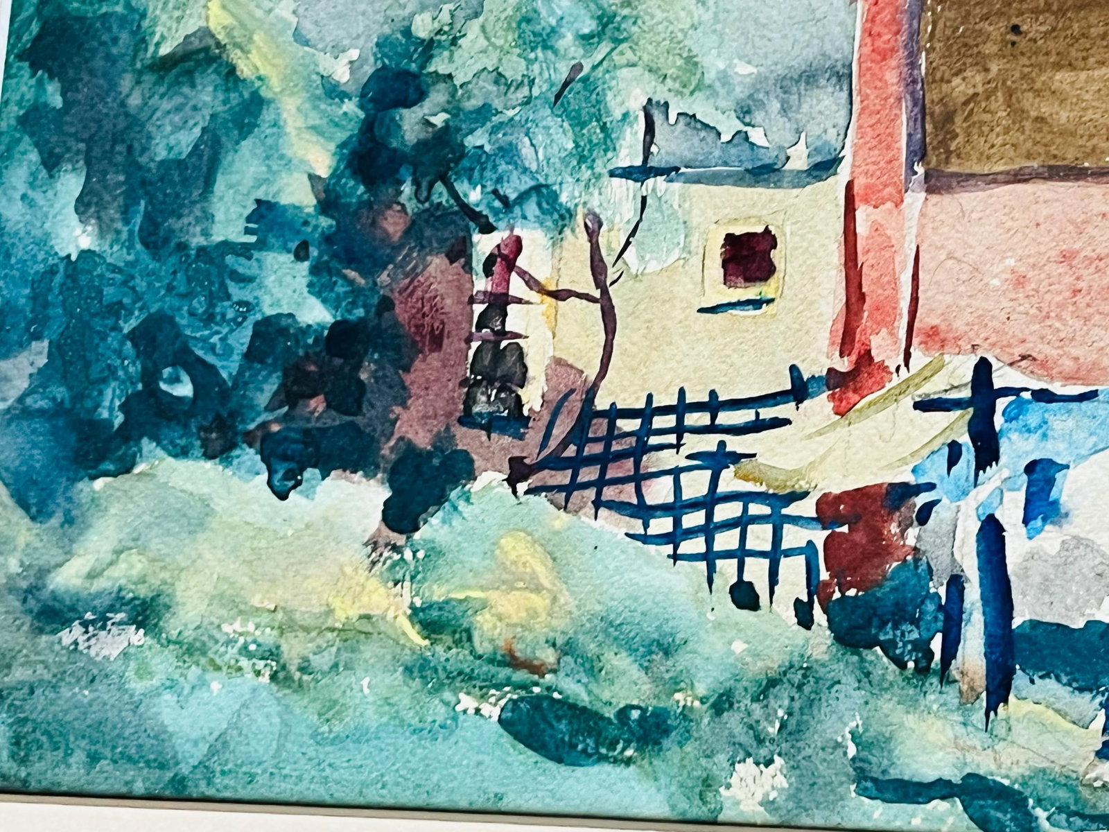 Vintage Village Scene Signed Walter Hayes - 3