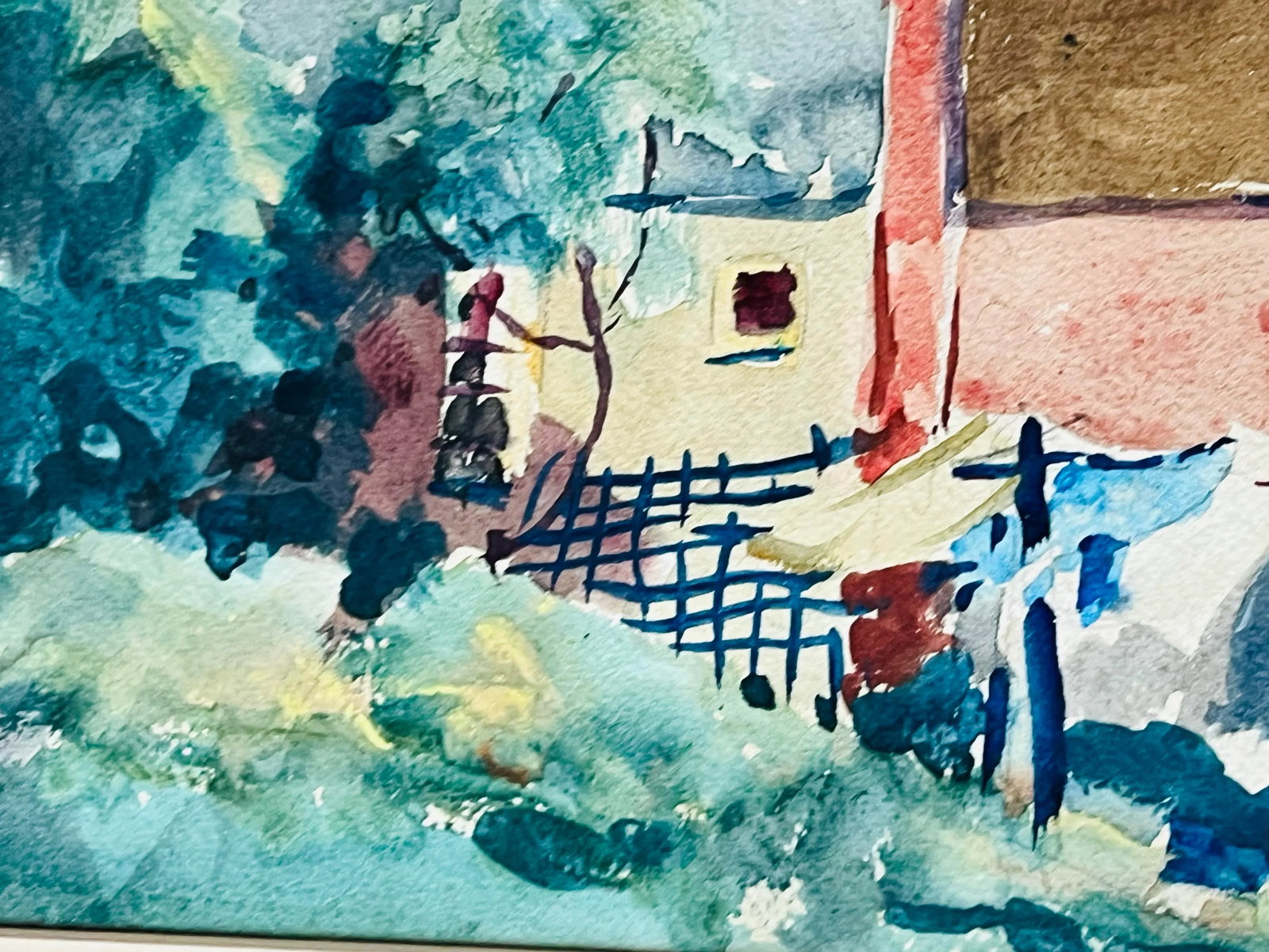 Vintage Village Scene Signed Walter Hayes - 6