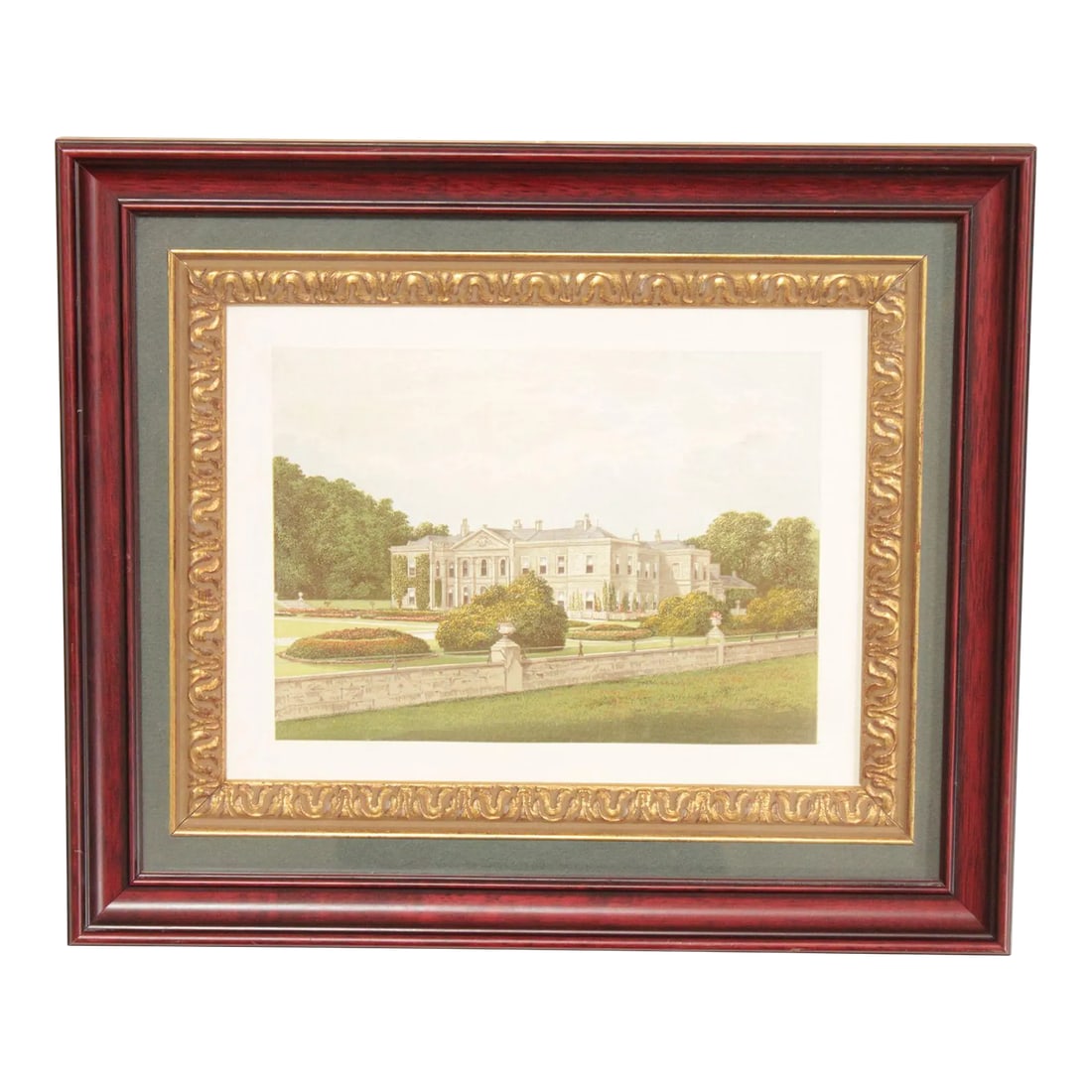 English Estate 'Studley Royal House' Illustration Print, Custom Framed: Vintage Print After 1880 Drawing of English Estate 'Studley Royal House' by Alexander Francis Lydon (English, 1836-1917), Custom Framed Condition: Alterations: Original Condition Unaltered