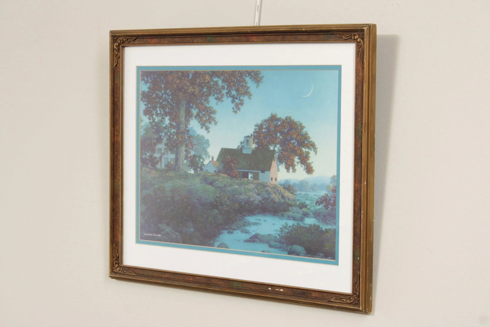 1970s Maxfield Parrish Framed 'New Moon' Giclee Print - 3