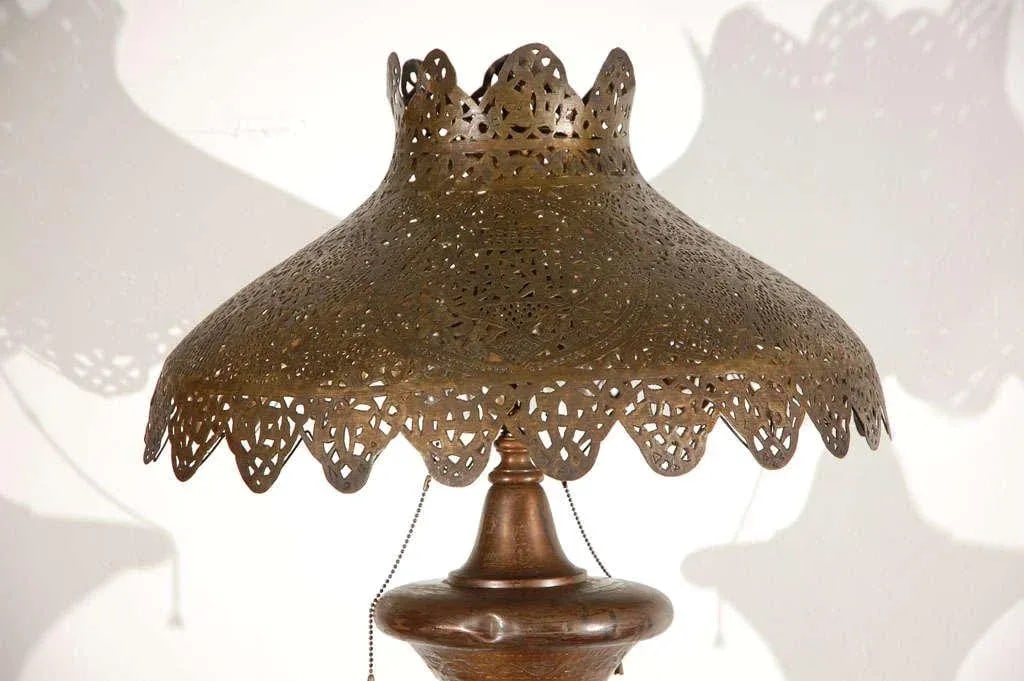 Middle Eastern Moorish Brass Pierced Floor Lamp - 2