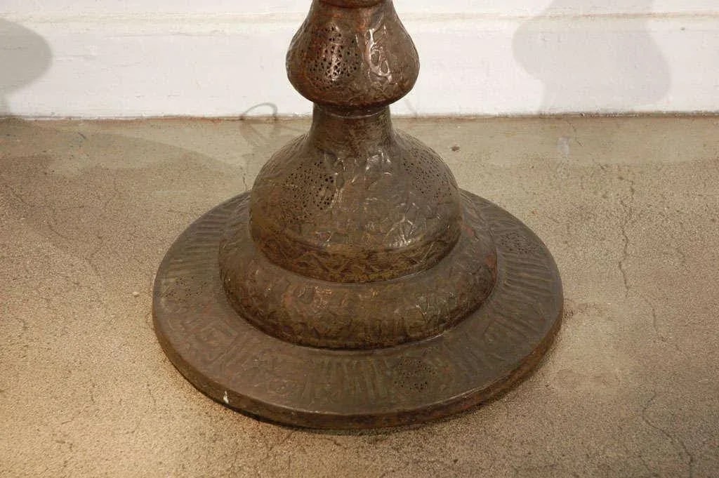 Middle Eastern Moorish Brass Pierced Floor Lamp - 4