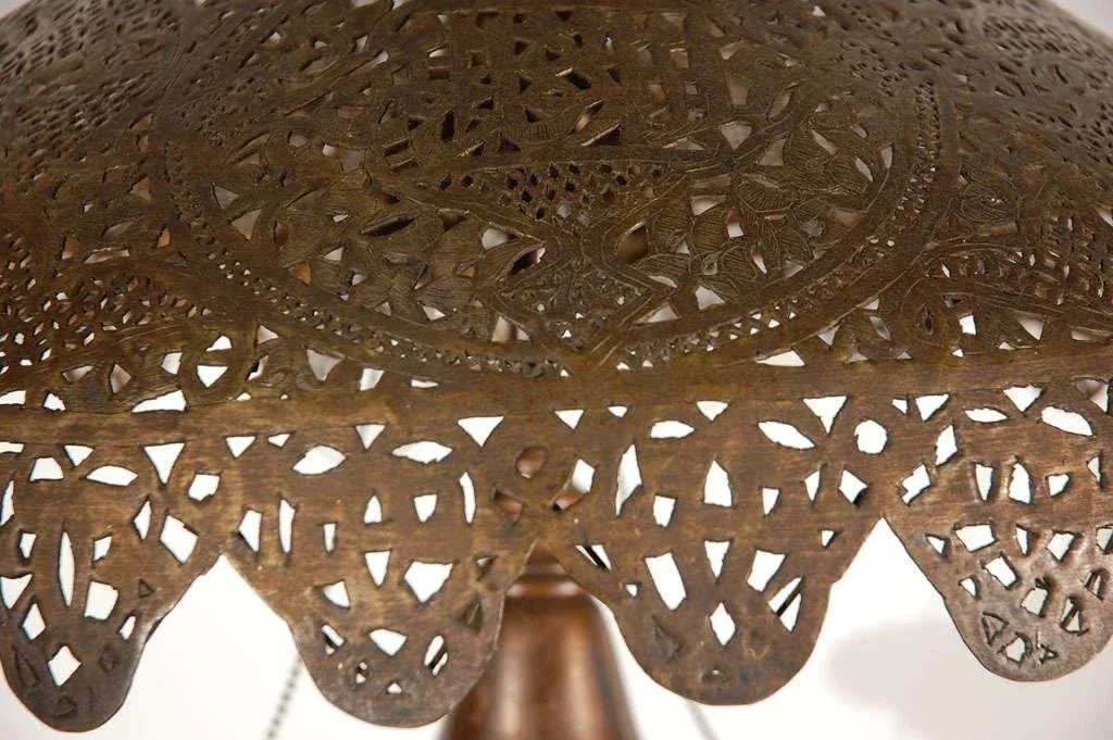 Middle Eastern Moorish Brass Pierced Floor Lamp - 6
