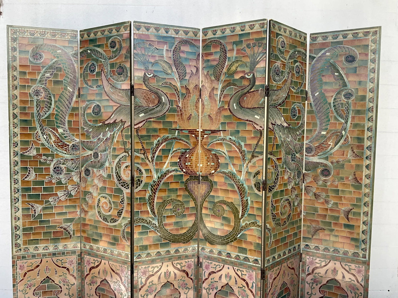 Stunning Art Deco Style Six Panel Screen - 9
