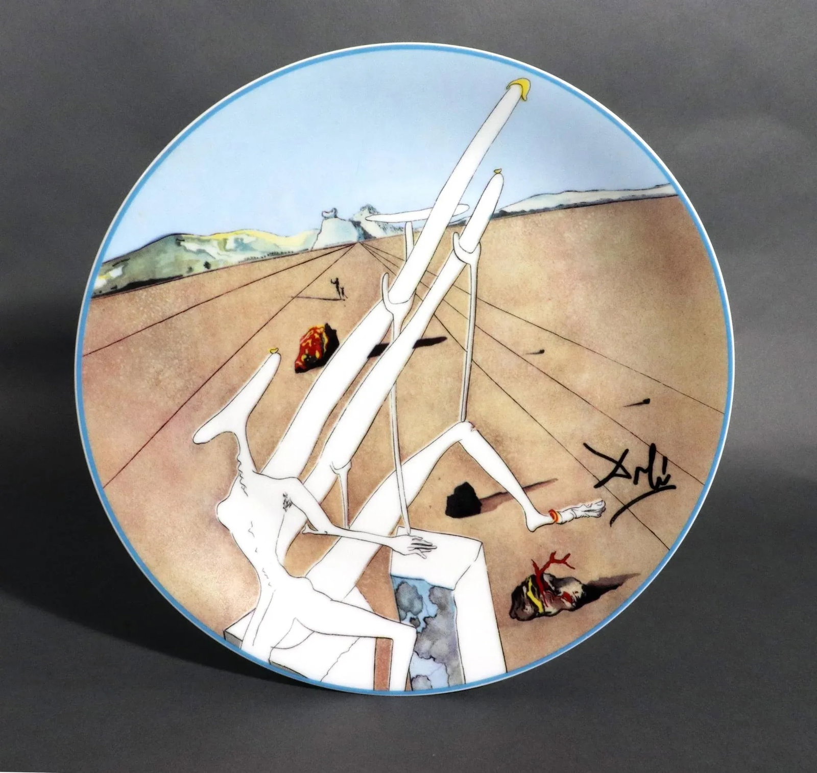 Salvador Dali Limoges Porcelain Plates, La Conquete Du Cosmos, Set of 6, 1970s - 8