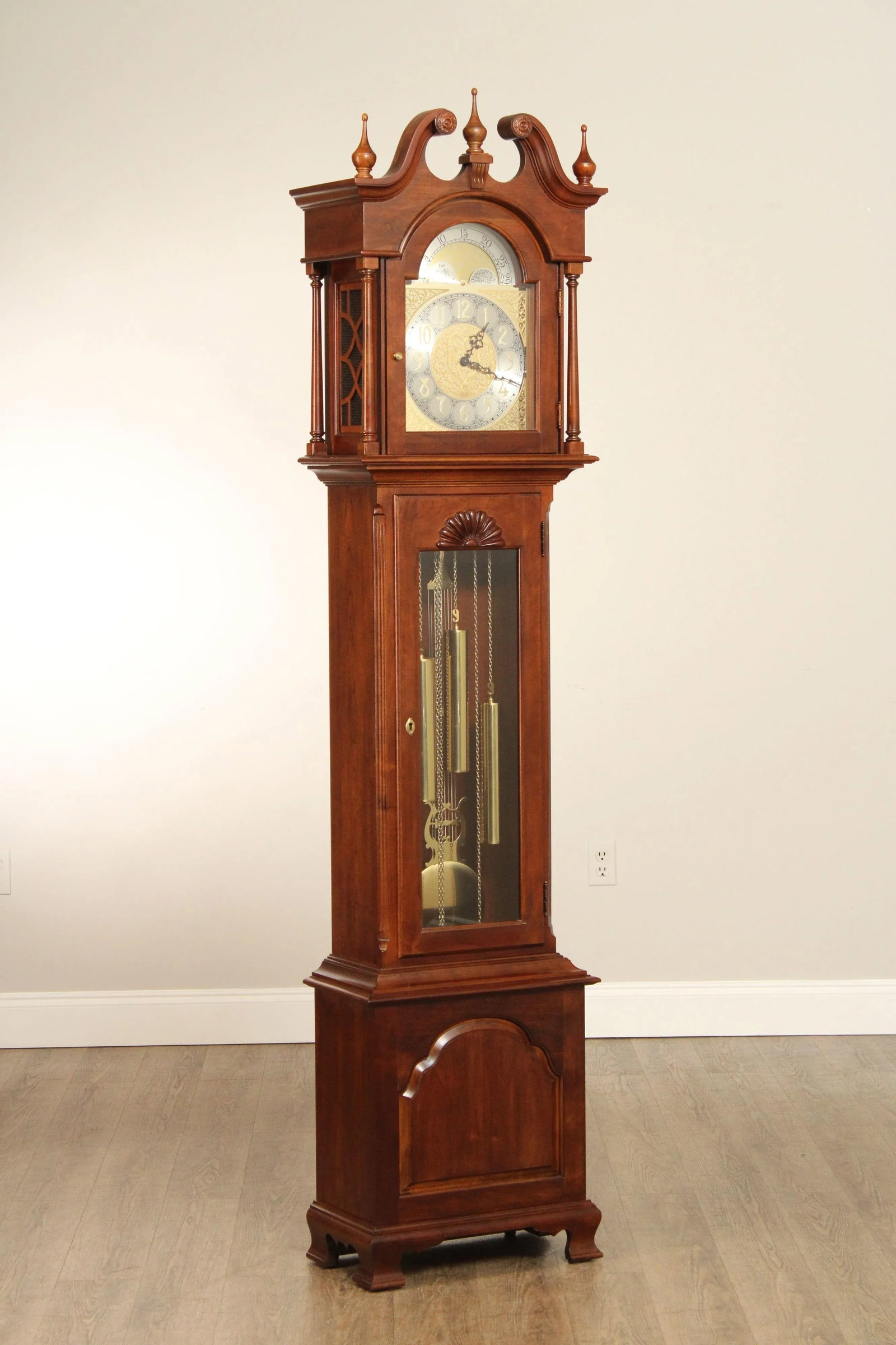 Ethan Allen Chippendale Style Cherry Grandfather Clock - 2