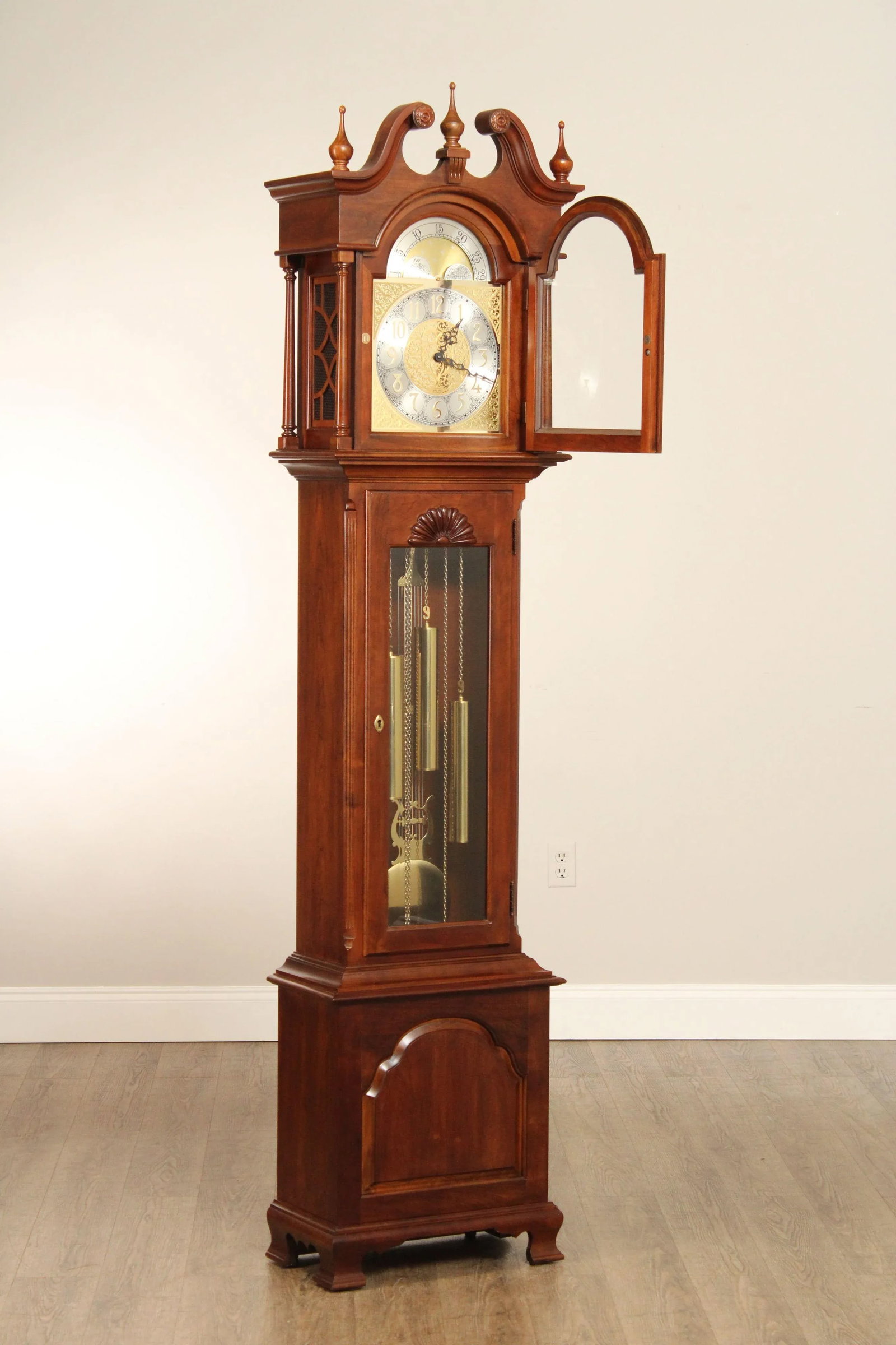 Ethan Allen Chippendale Style Cherry Grandfather Clock - 3