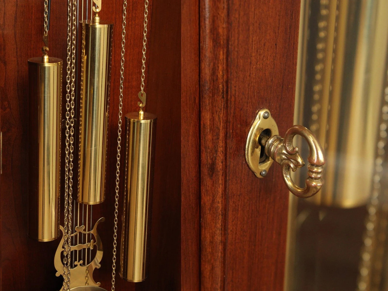 Ethan Allen Chippendale Style Cherry Grandfather Clock - 7