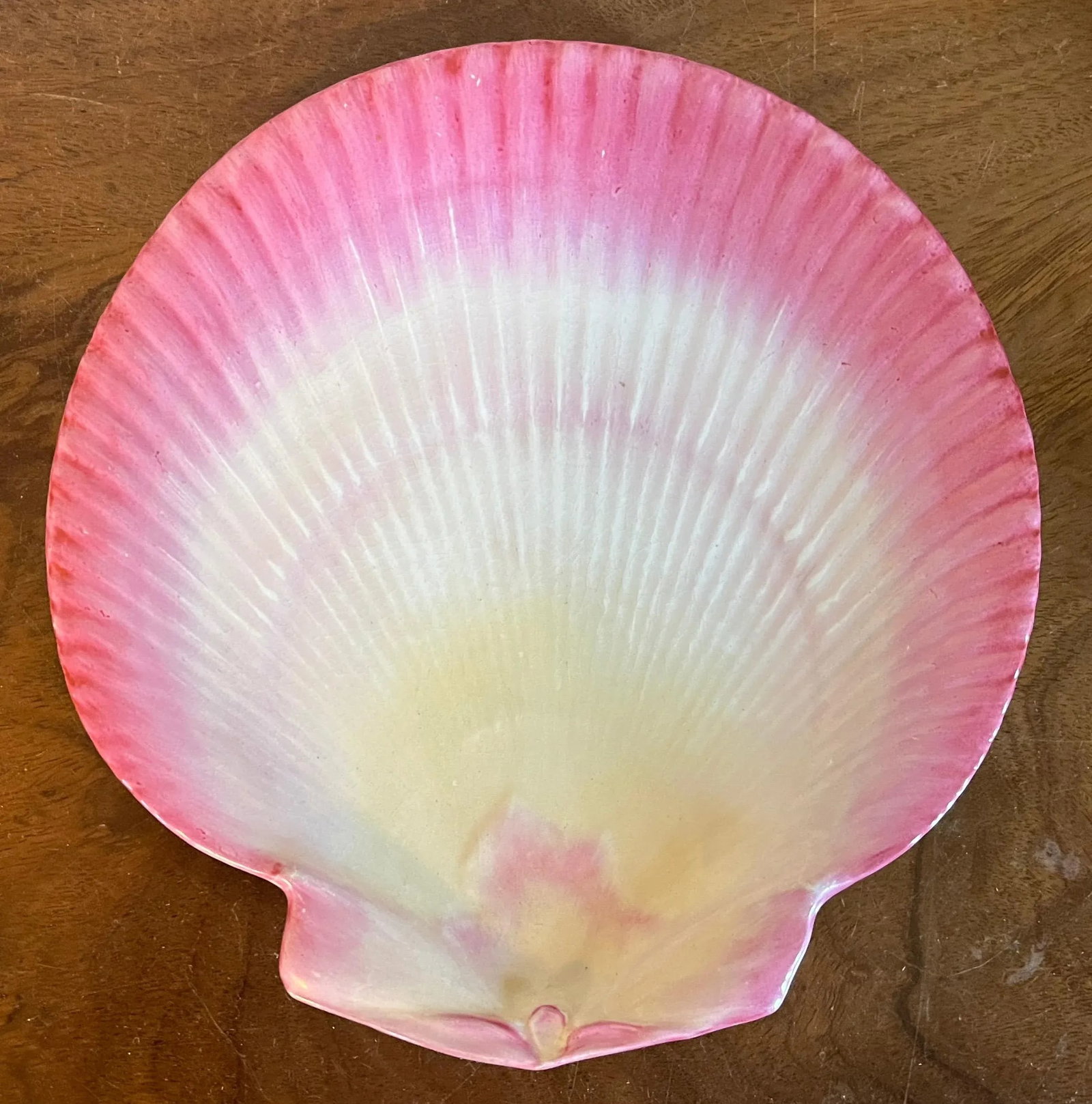 Antique 19th Century Wedgwood Pink Nautilus Pearlware Scallop Shell Dessert Dish - 6