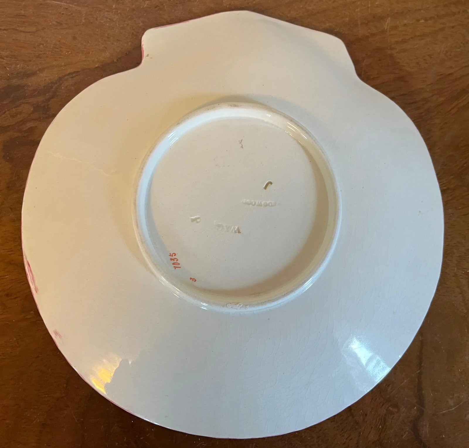 Antique 19th Century Wedgwood Pink Nautilus Pearlware Scallop Shell Dessert Dish - 7