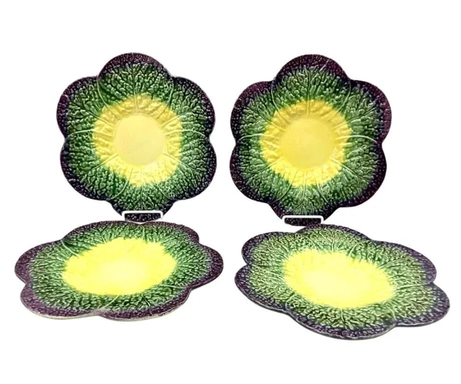 Set of Four Vintage Olfaire Portugal Ceramic Charger Plates - 2