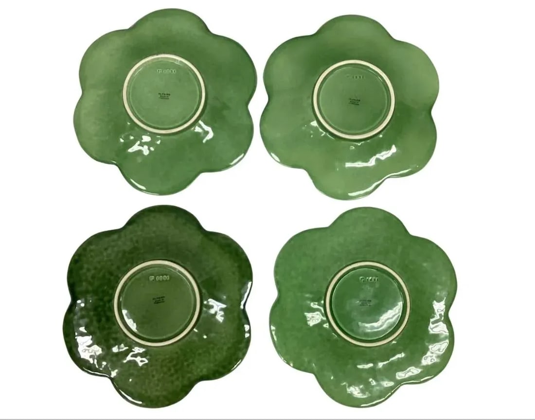 Set of Four Vintage Olfaire Portugal Ceramic Charger Plates - 5