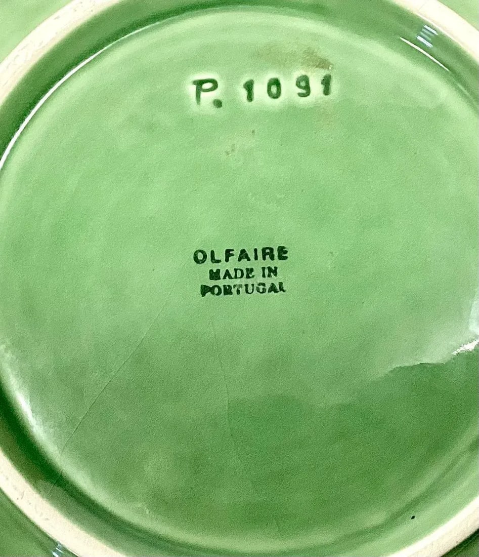 Set of Four Vintage Olfaire Portugal Ceramic Charger Plates - 6