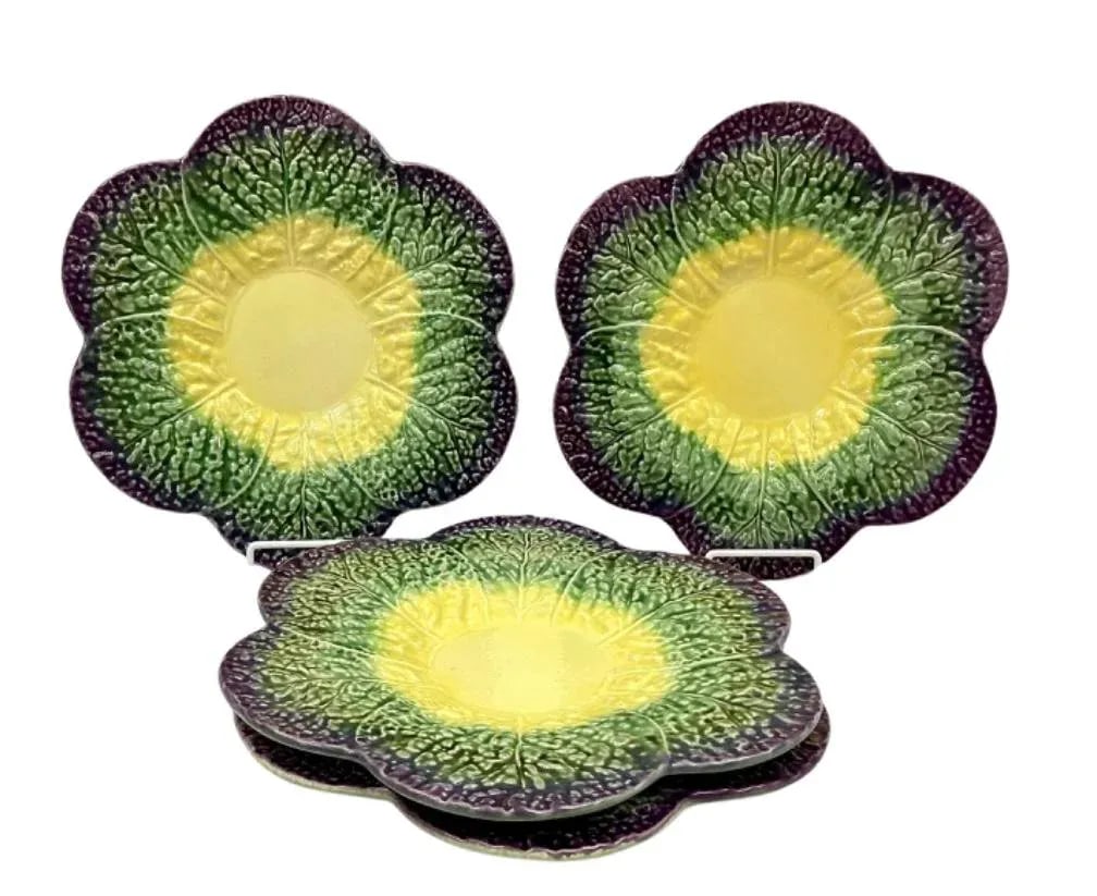 Set of Four Vintage Olfaire Portugal Ceramic Charger Plates - 7