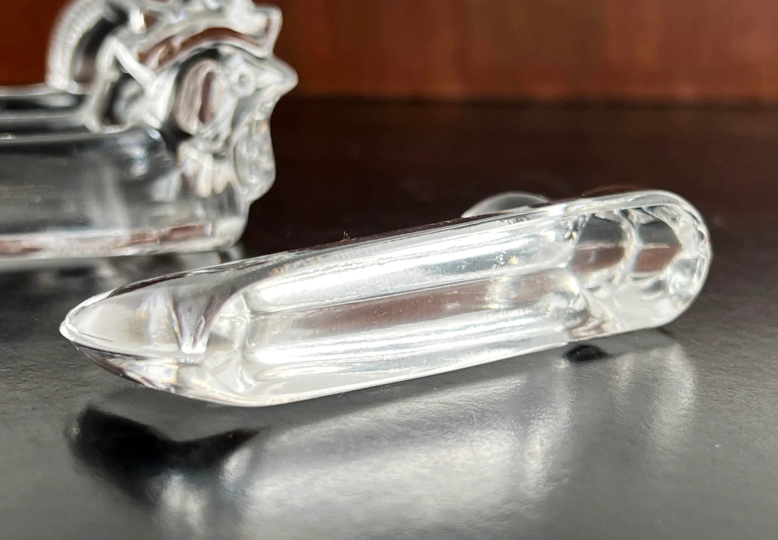 Vintage French Crystal Glass Figural Animal Knife Rests - Set of 4 - 11
