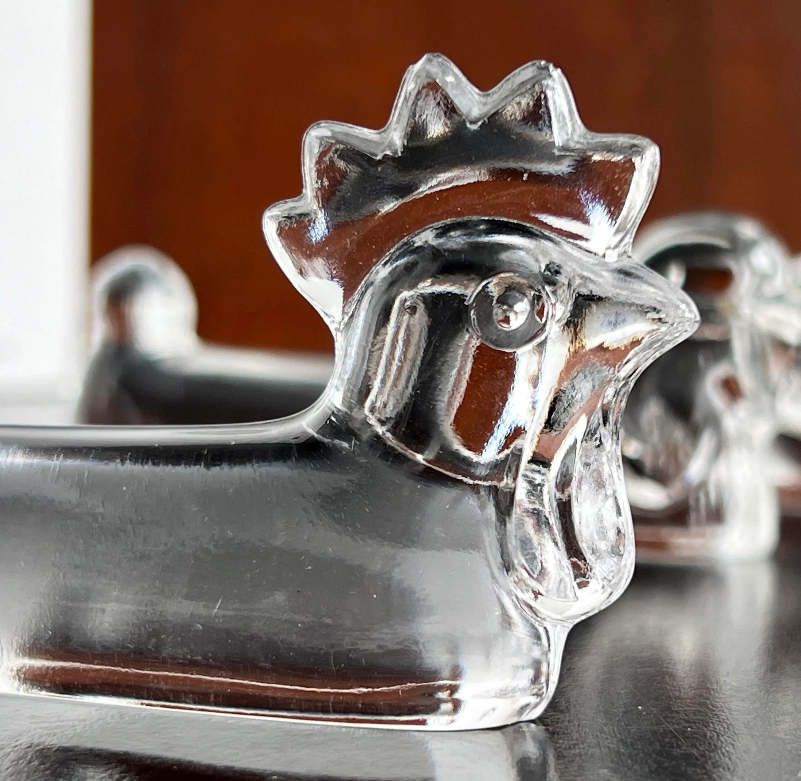 Vintage French Crystal Glass Figural Animal Knife Rests - Set of 4 - 9