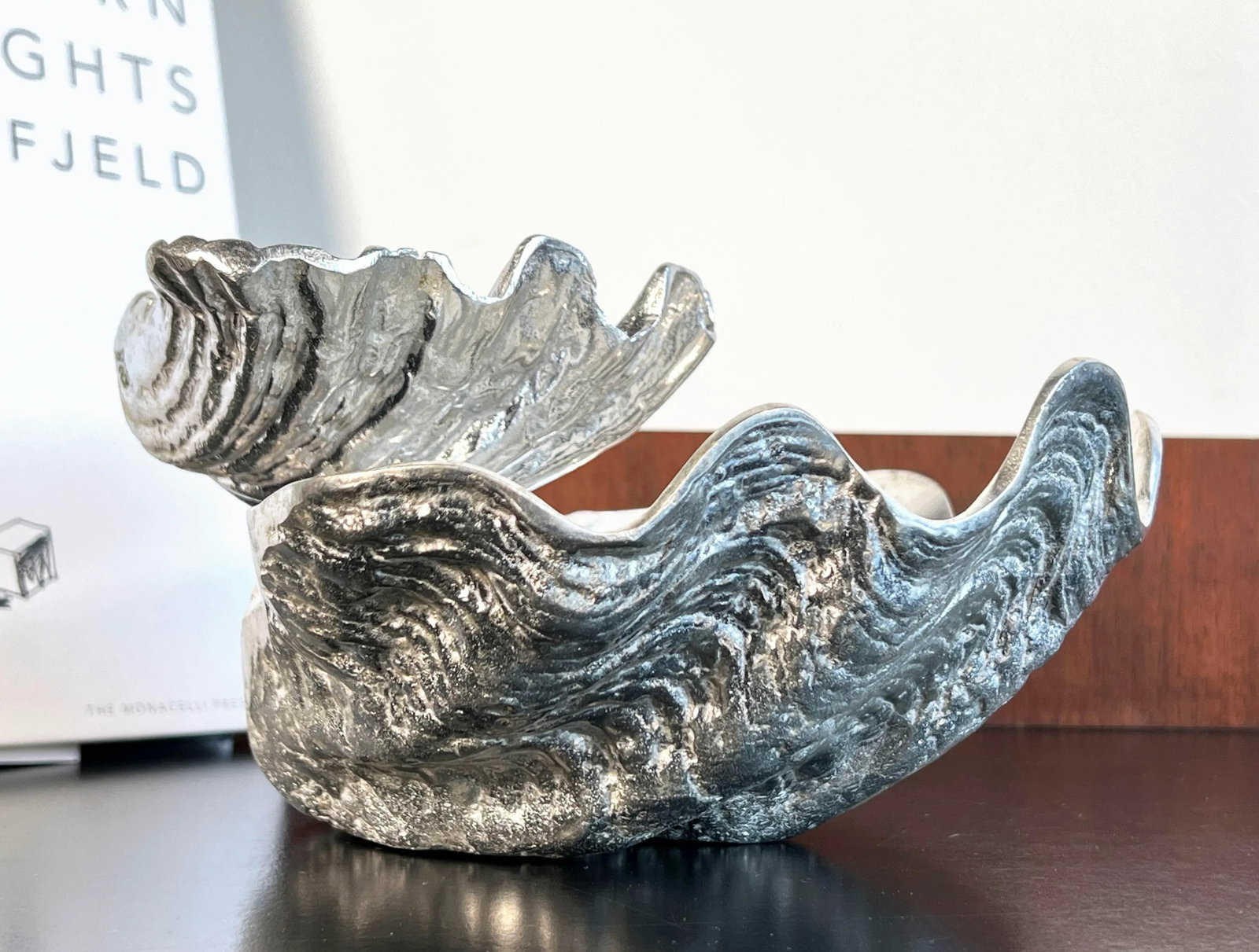 Vintage Arthur Court Aluminum Giant Clam Shell Chip & Dip Serving Bowl c.1980's - 4