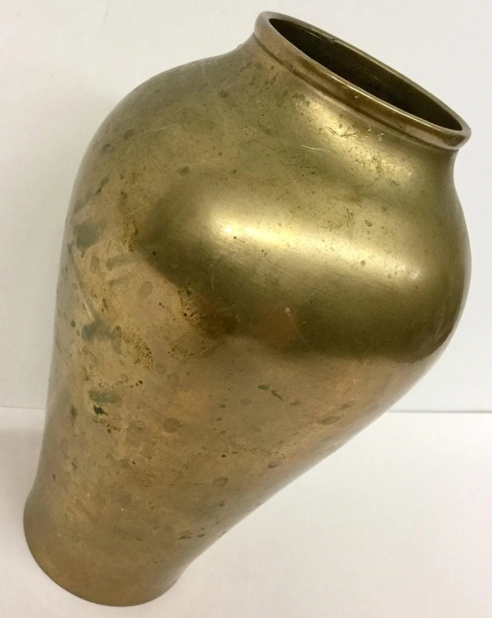 Vintage Korean Solid Brass Zen Vase - 5