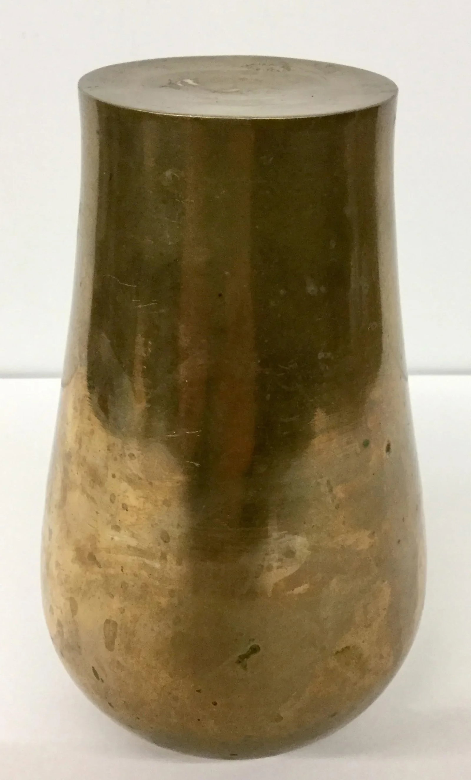 Vintage Korean Solid Brass Zen Vase - 9
