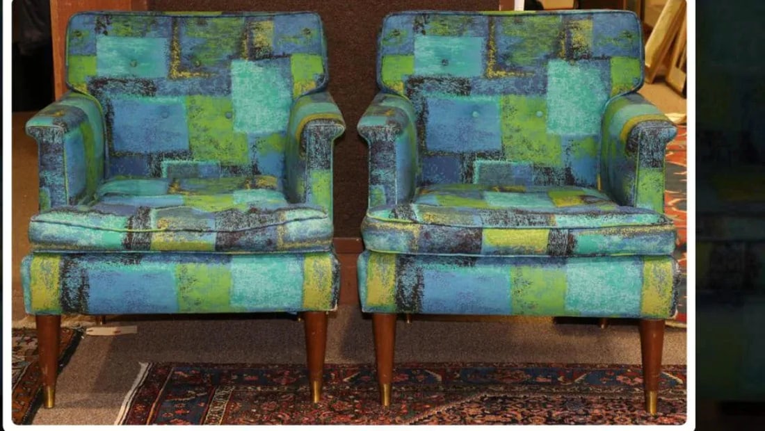 Mid Century Milo Baughman Attributed Club Chairs - a Pair - 2