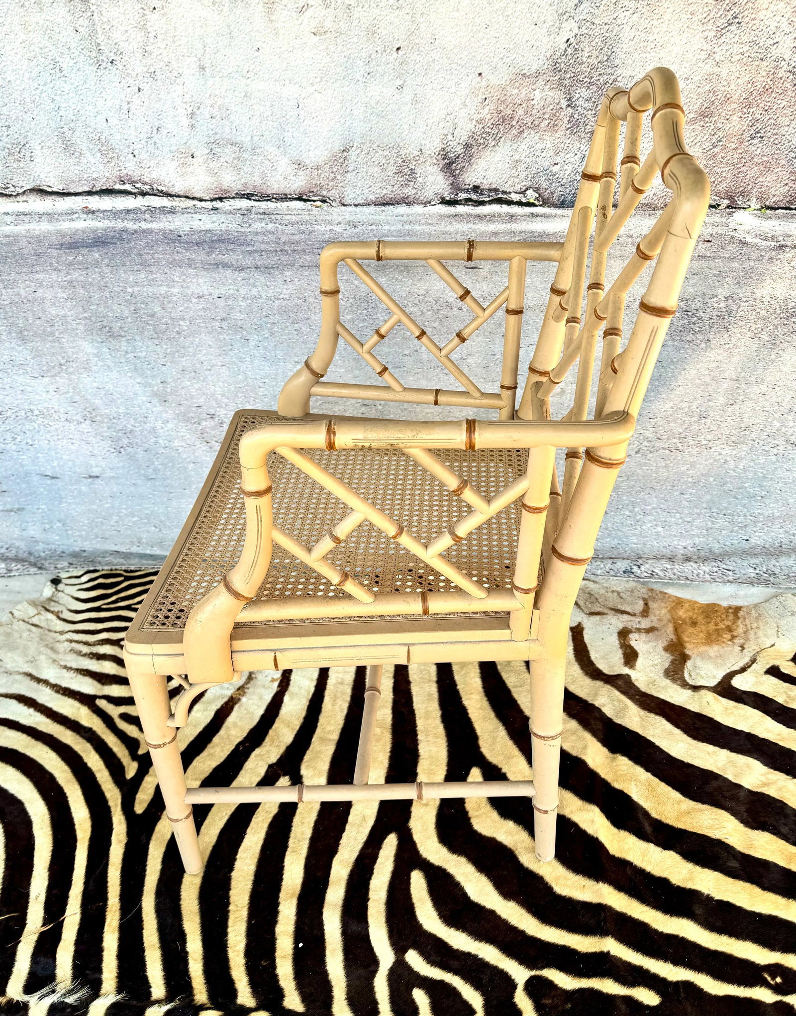 Set of Four Chinese Chippendale Faux Bamboo Chairs - 3