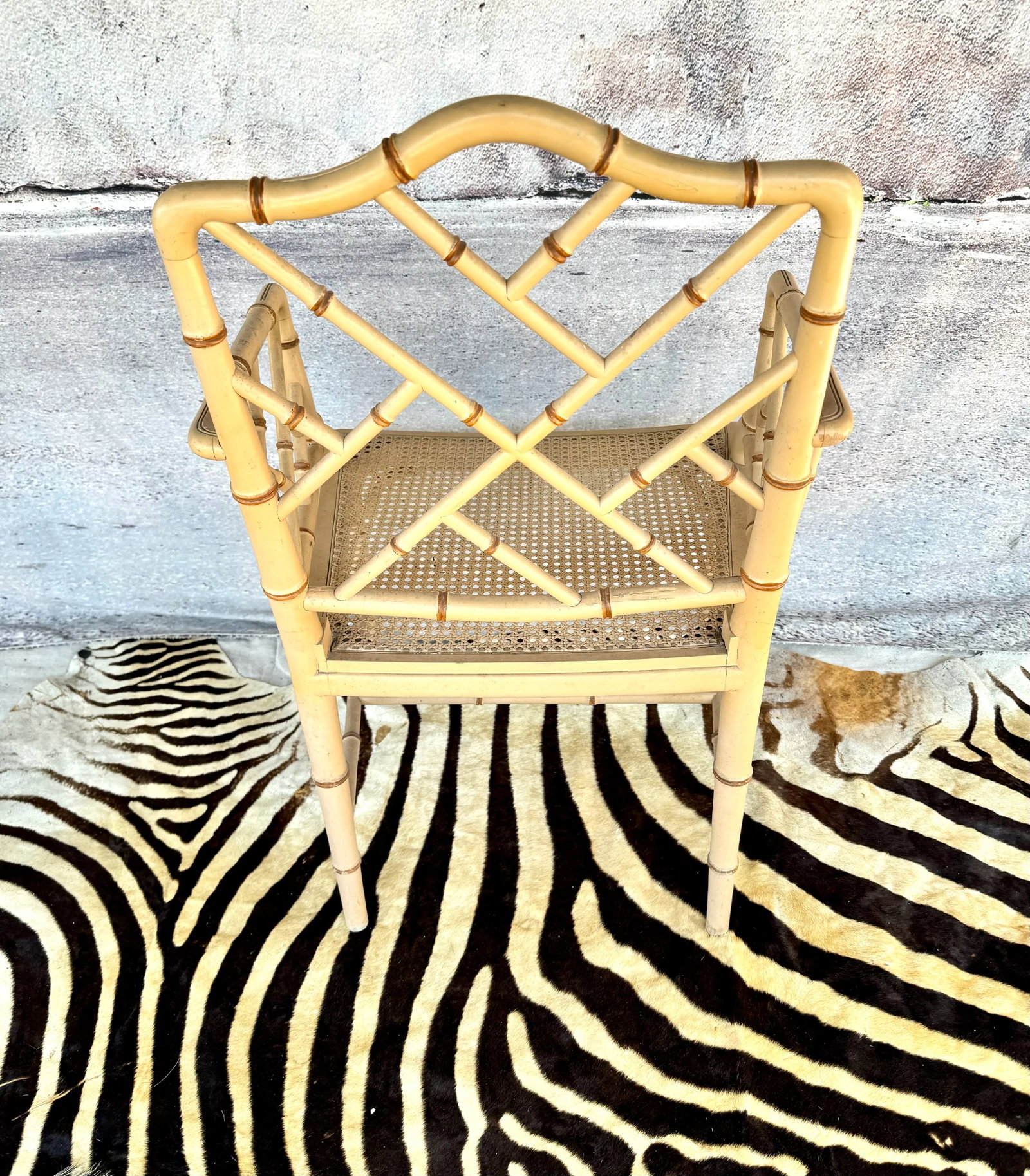 Set of Four Chinese Chippendale Faux Bamboo Chairs - 4
