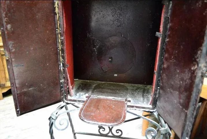 Iron Telephone Stand & Chair After Oscar Bach - 7