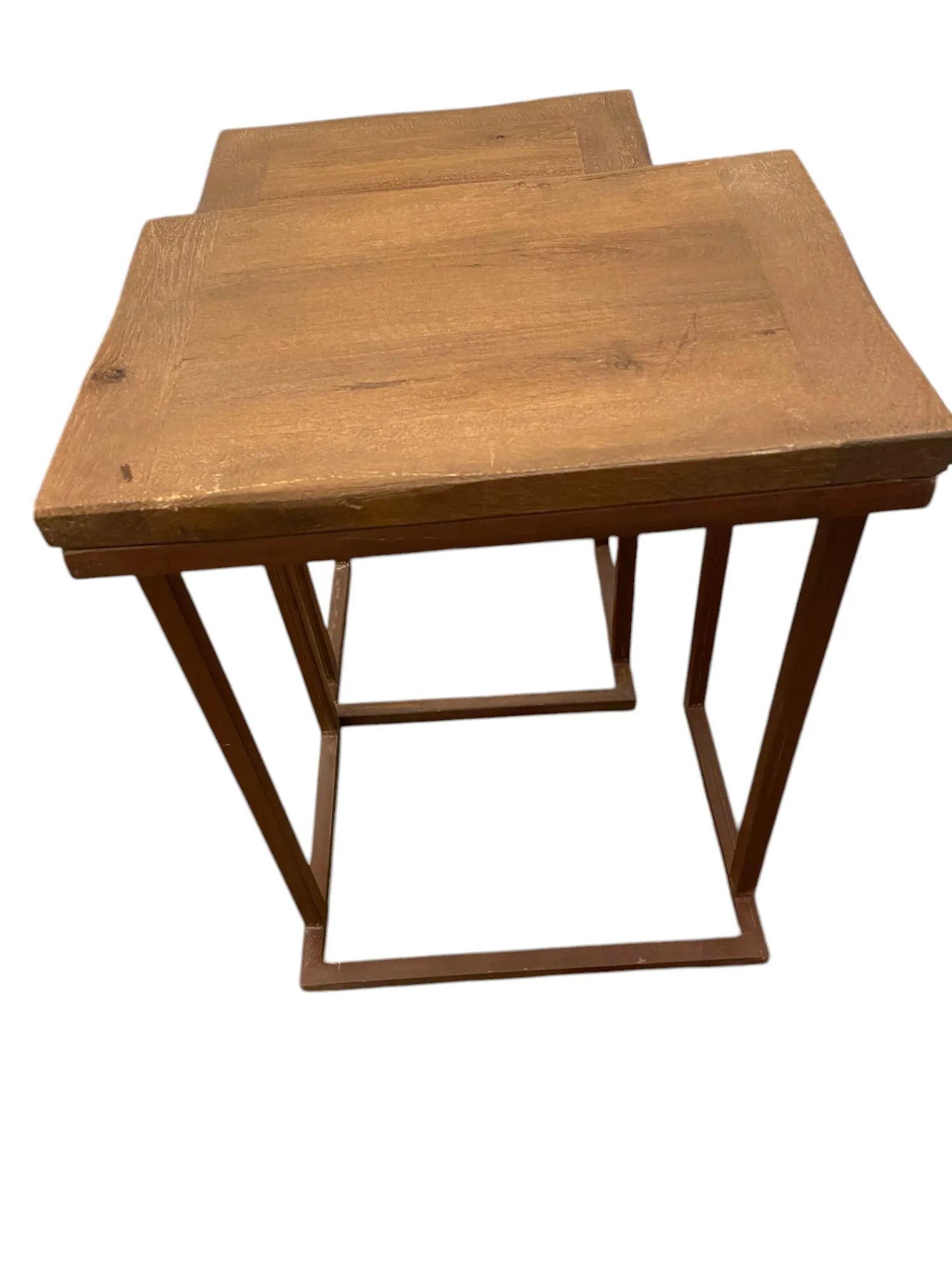 Pottery Barn Granger Reclaimed Wood Nesting Tables - Set of 3 - 11
