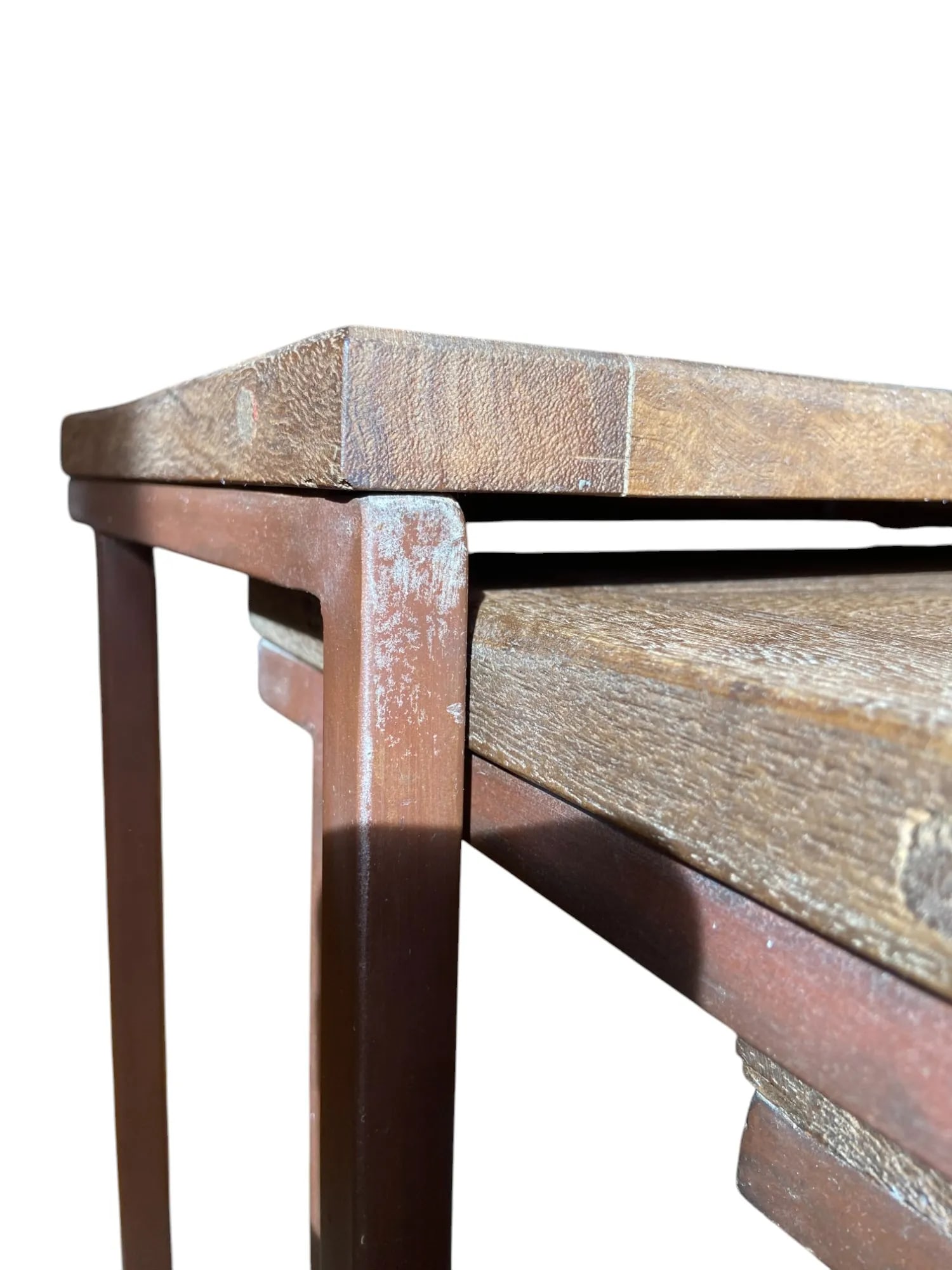 Pottery Barn Granger Reclaimed Wood Nesting Tables - Set of 3 - 7