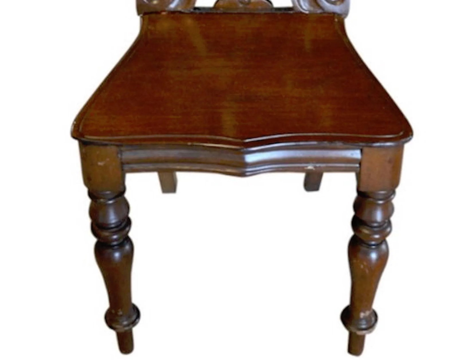 Good Single English Mahogany Hall Chair - 2