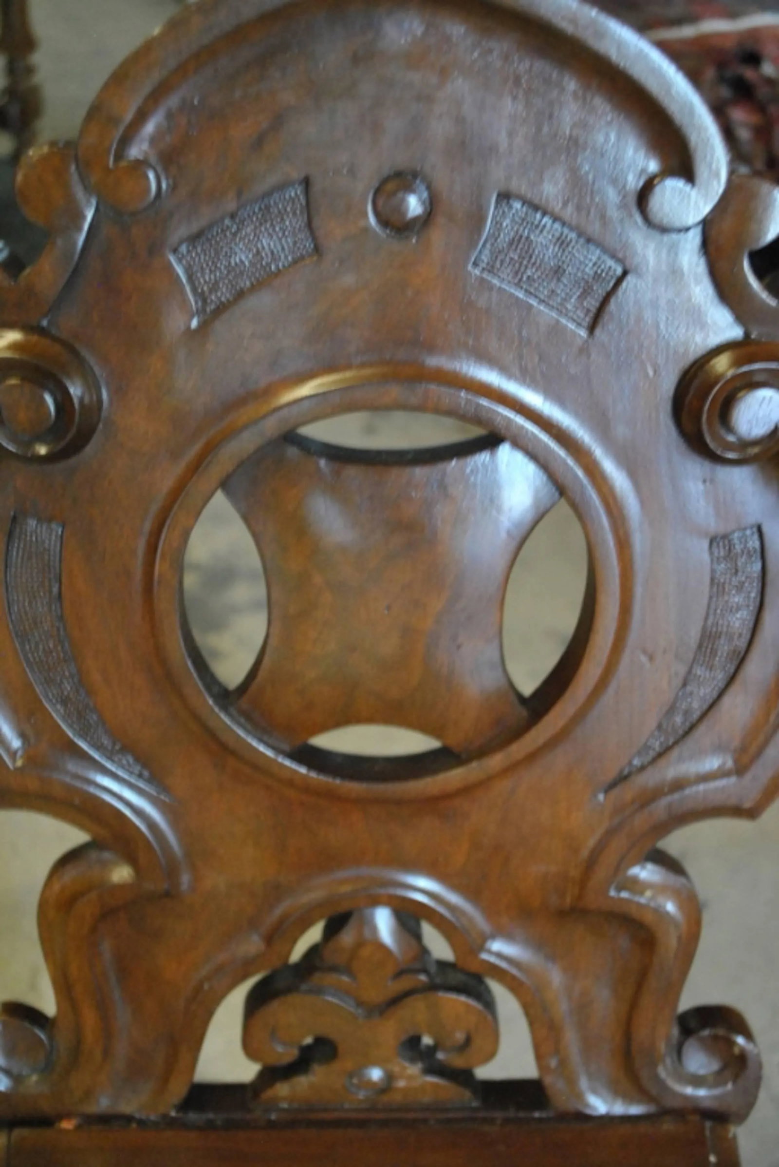 Good Single English Mahogany Hall Chair - 3