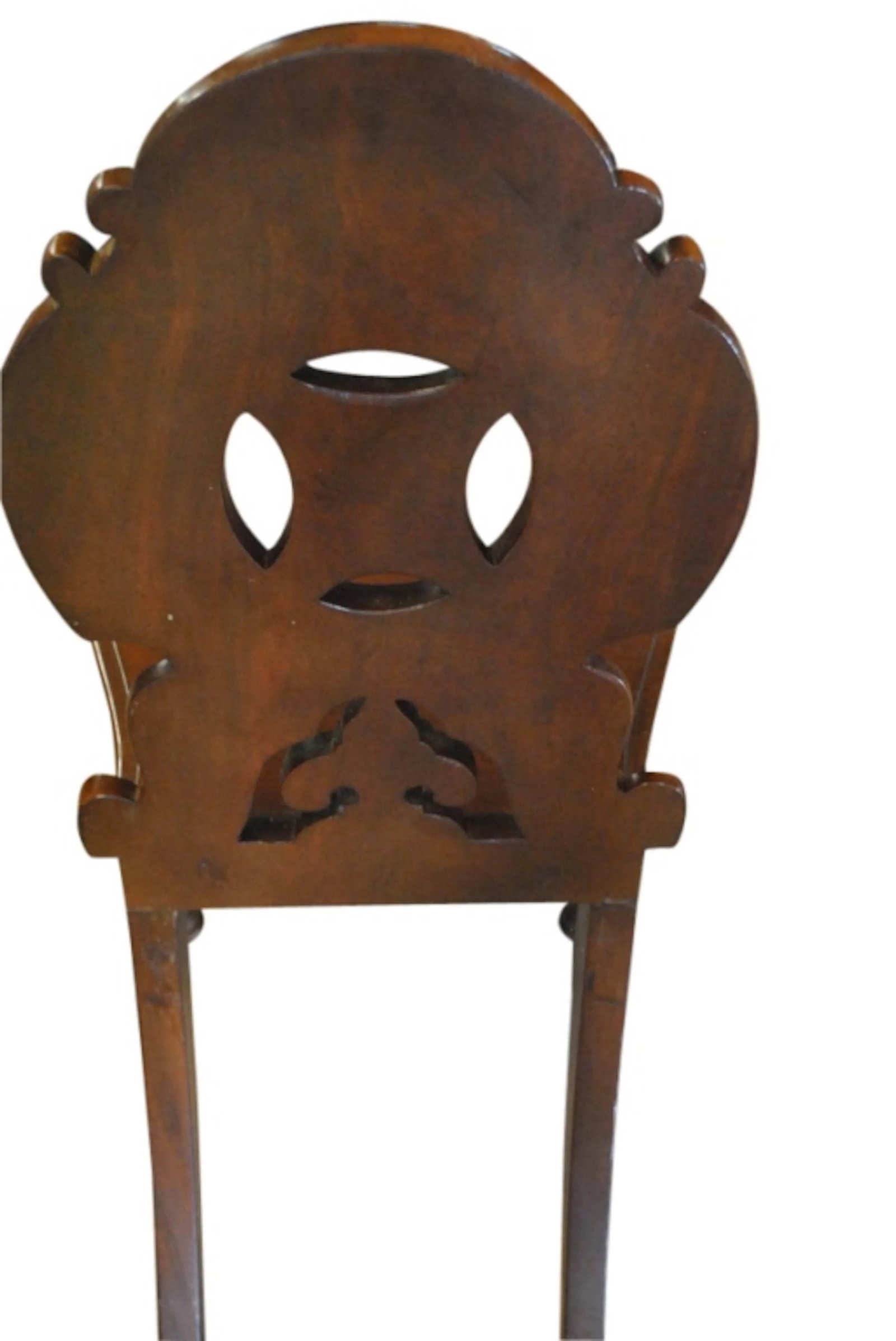 Good Single English Mahogany Hall Chair - 4