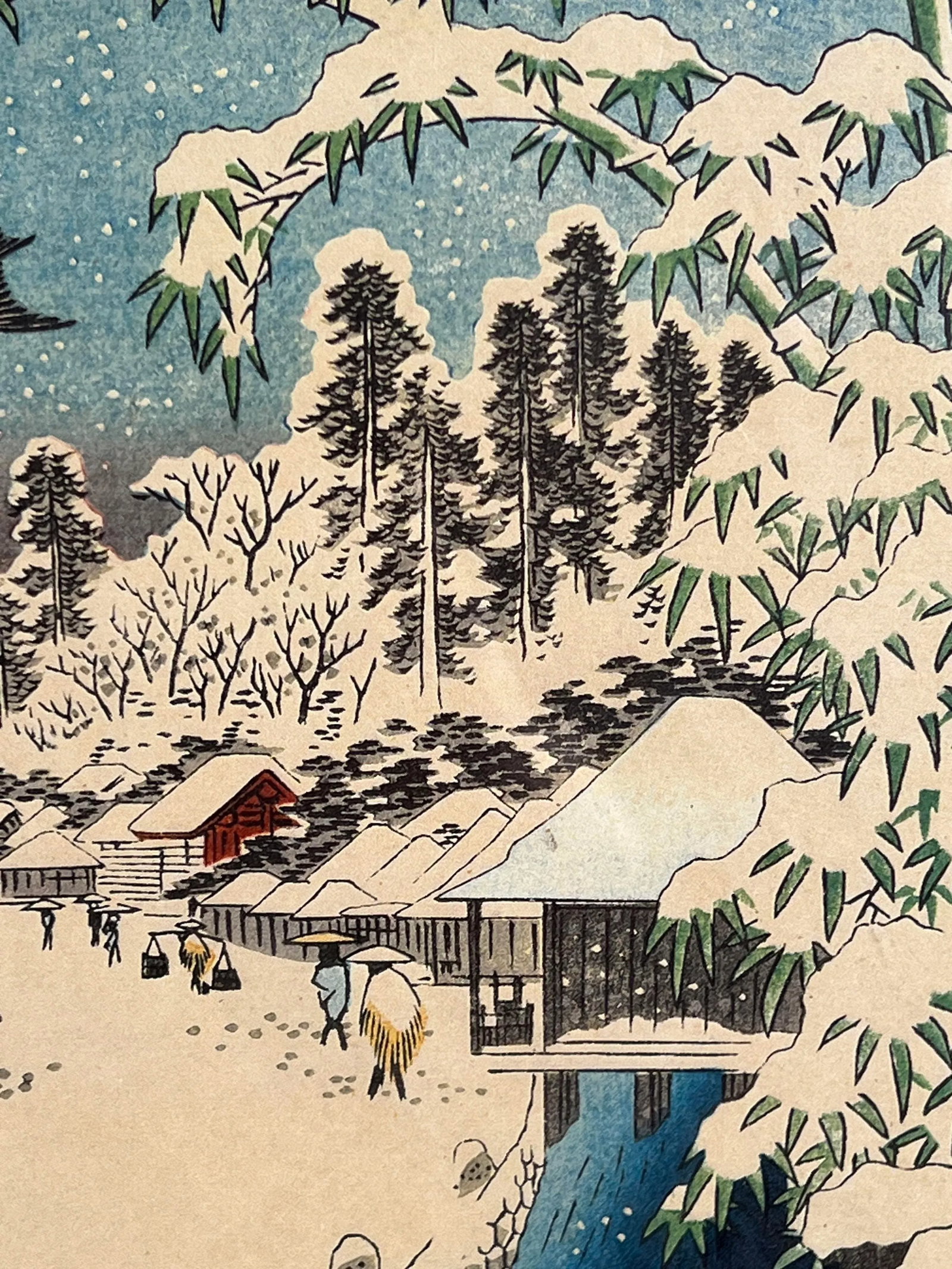 Original Antique Japanese Woodblock Print by Utagawa Hiroshige Titled Atagoshita Yabukoji (Atagoshit - 2