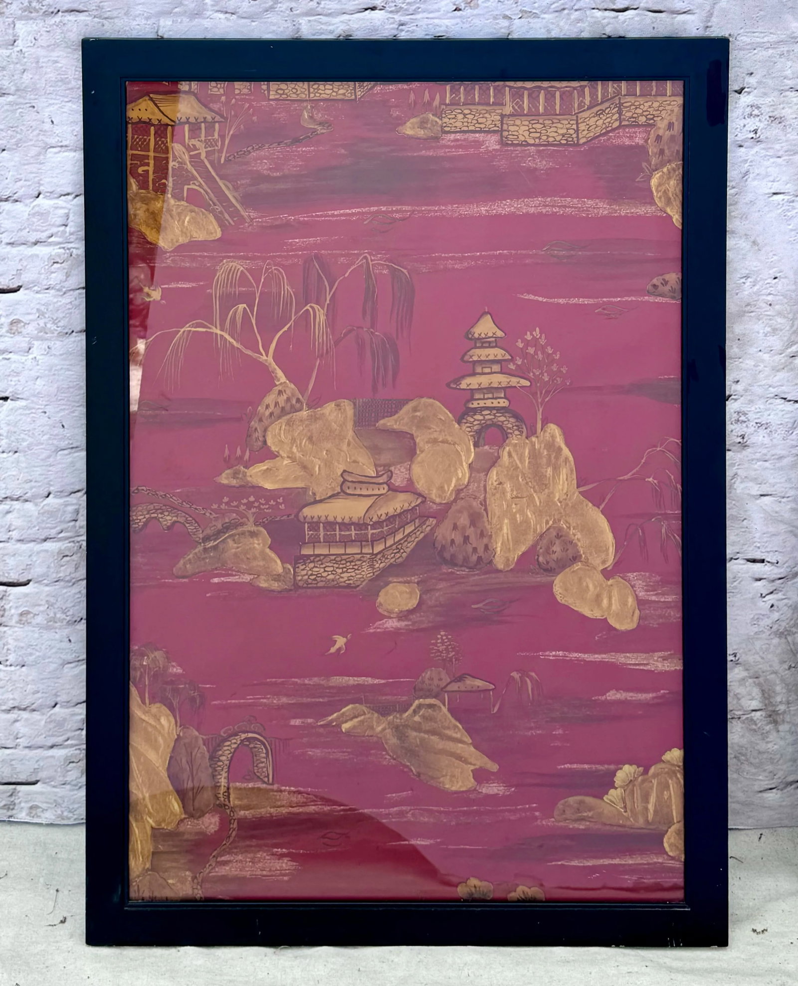 Pair Decorative Chinoiserie Panels - 2