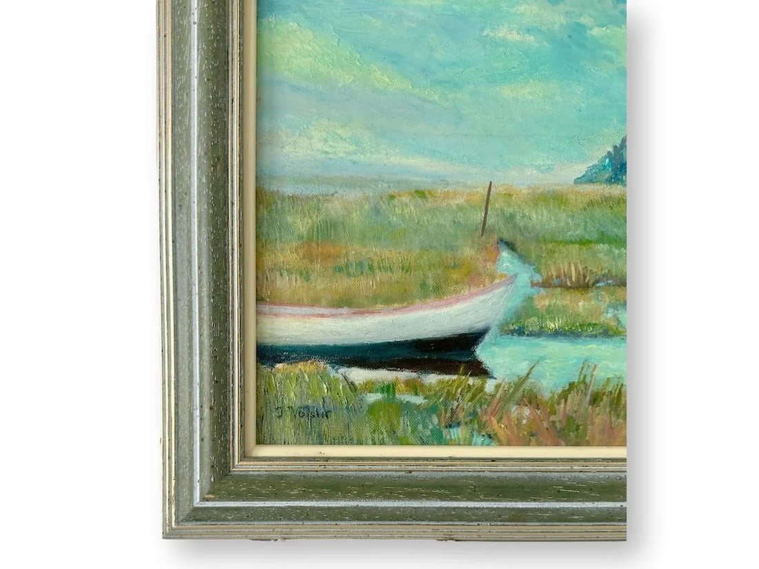 Midcentury French Mont Saint Michel Seascape Painting - 4