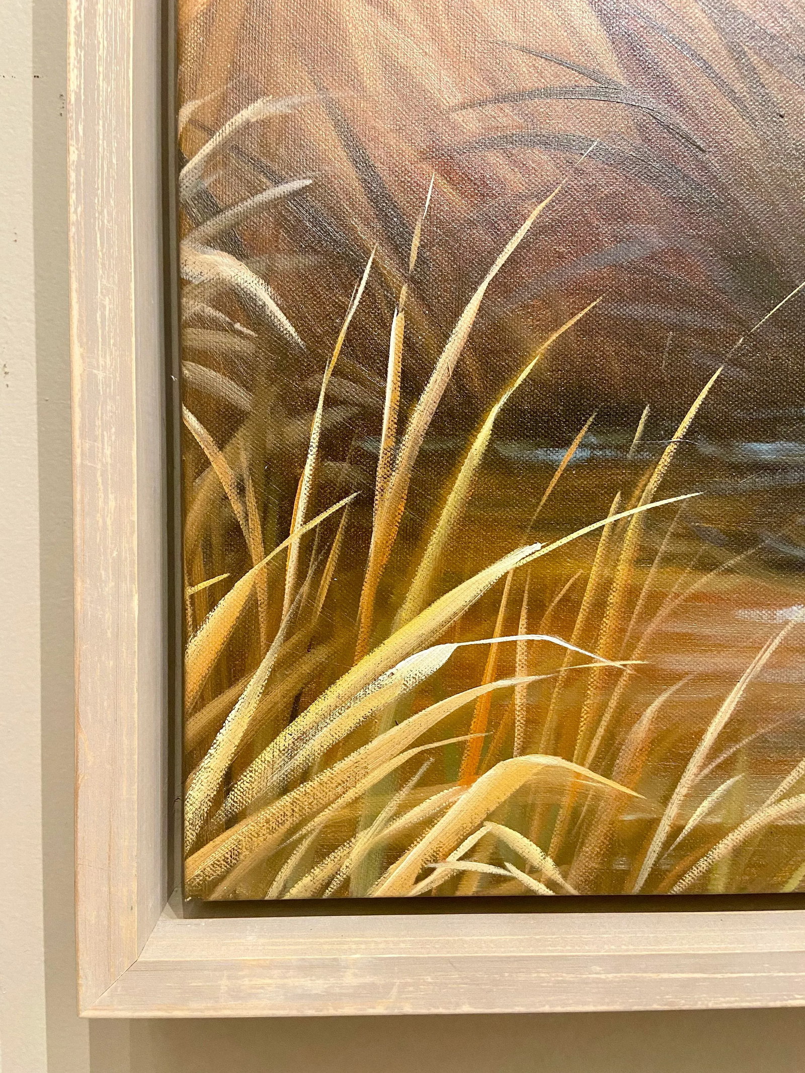 Contemporary Heron, Original Oil on Canvas, Framed - 7