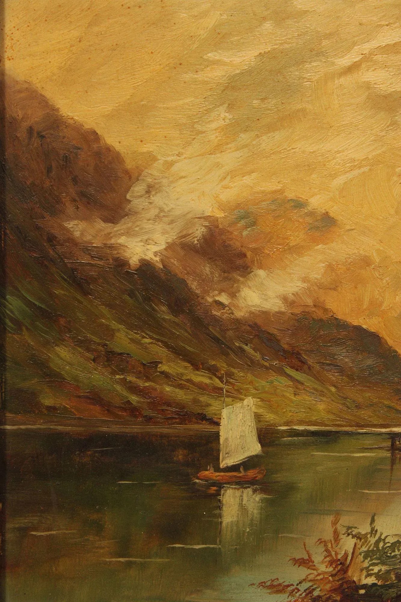 Mountain Landscape Oil Painting, Signed - 10