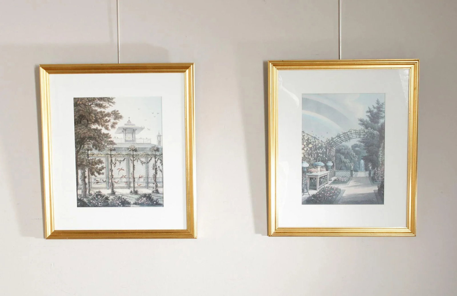 English Georgian Garden and Pheasantry Prints - 2