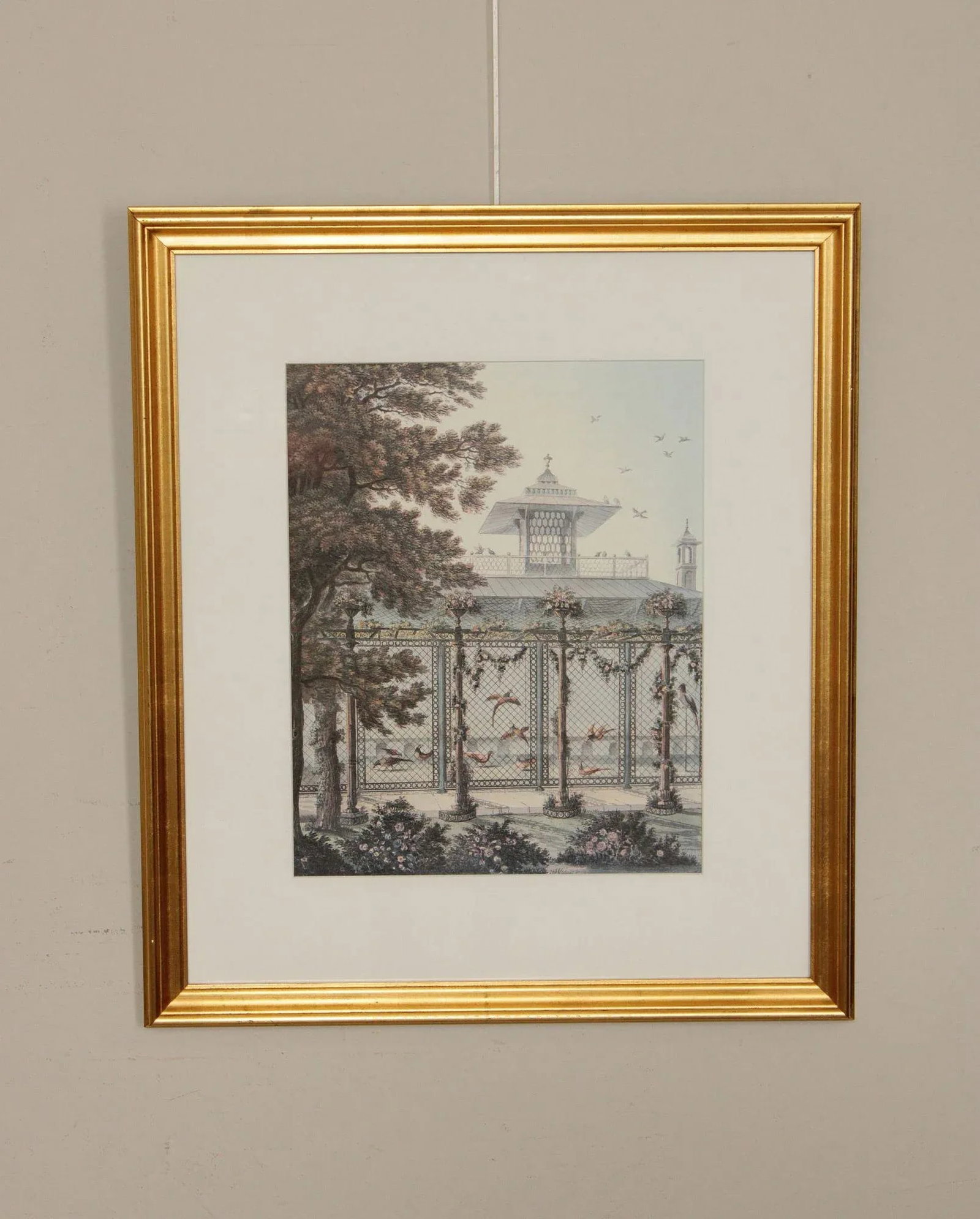 English Georgian Garden and Pheasantry Prints - 5
