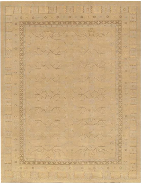 Pasargad Home Khotan Lamb's Wool Area Rug - 10' 3" X 14' 5": Khotan hand-knotted rugs are quite unique folk artifacts which display elements of rich, historical cultures. These rugs bring traditional sophistication to your home. These rugs feature 100% premium 
