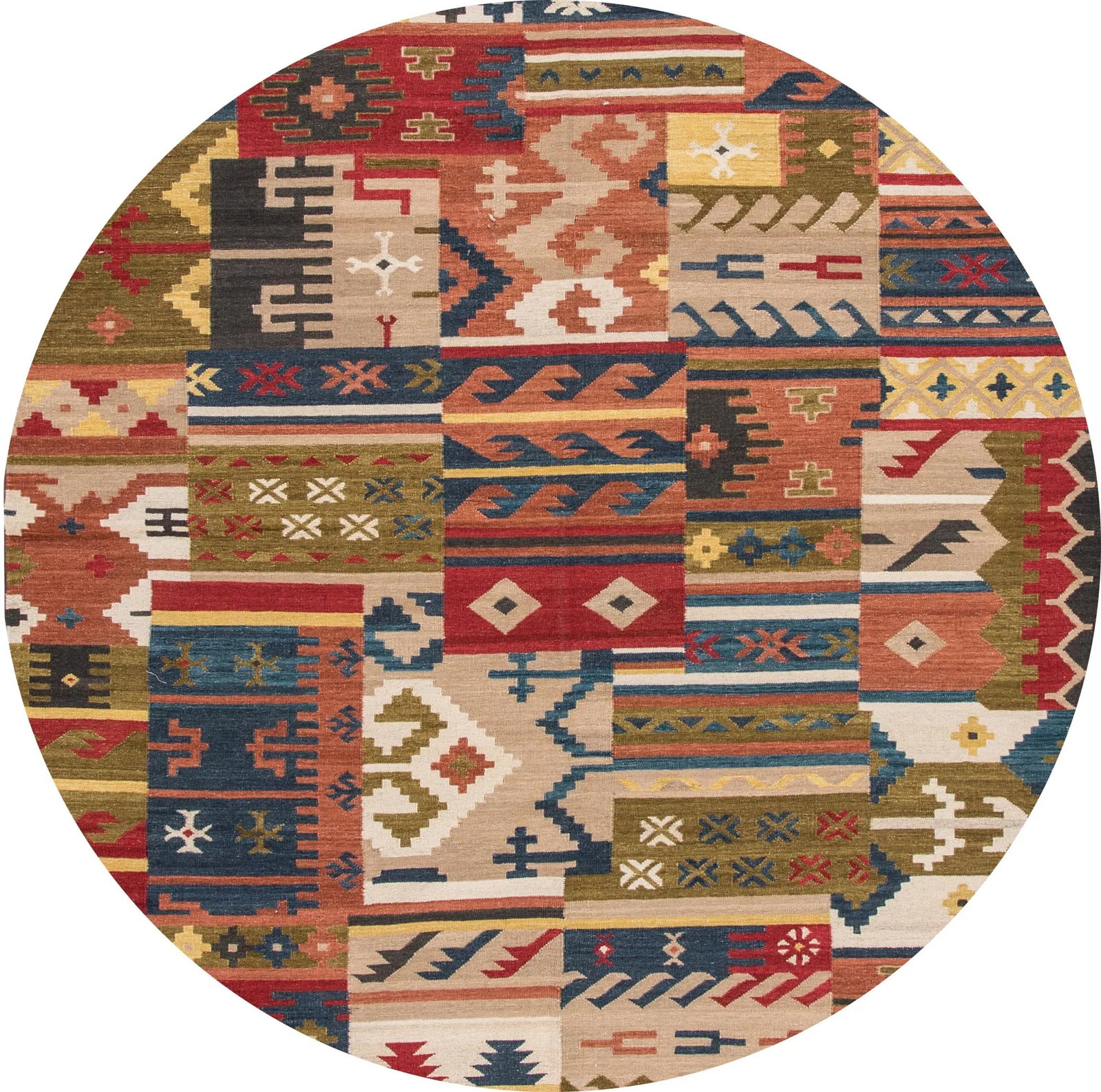 21st Century Modern Kilim Rug, 8'5" X 9'9" - 8