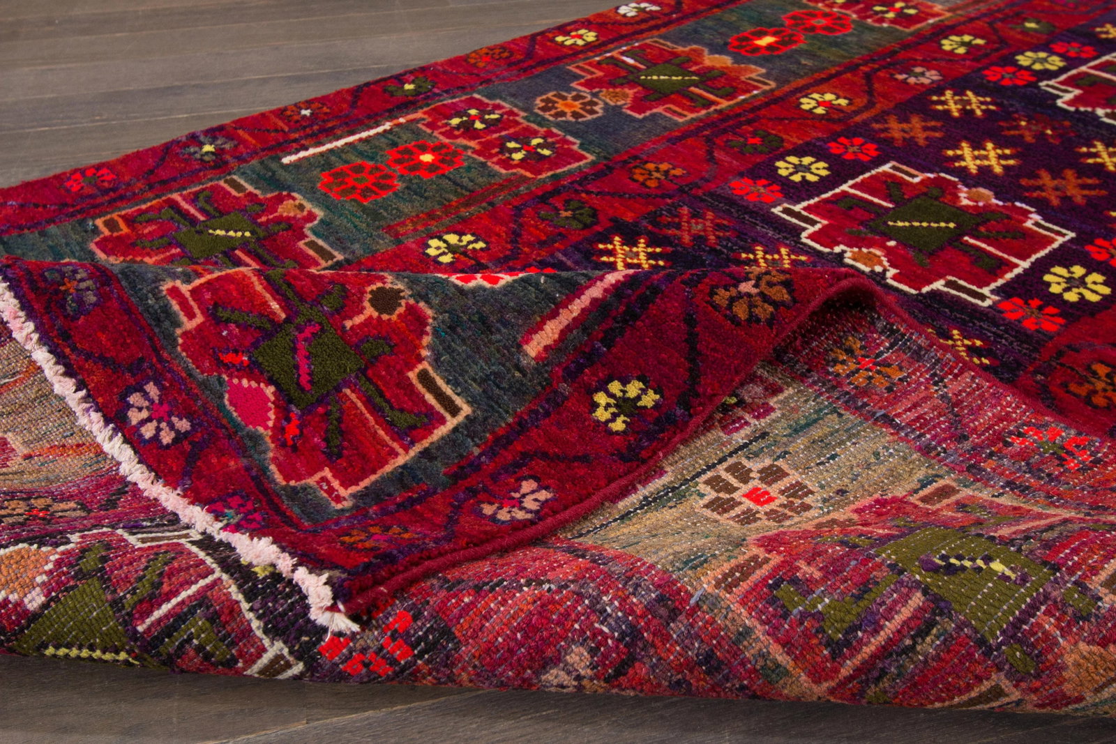 Mid-20th Century Vintage Persian Rug, 3'7" X 8' - 3
