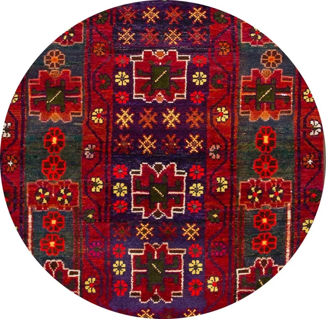 Mid-20th Century Vintage Persian Rug, 3'7" X 8' - 7