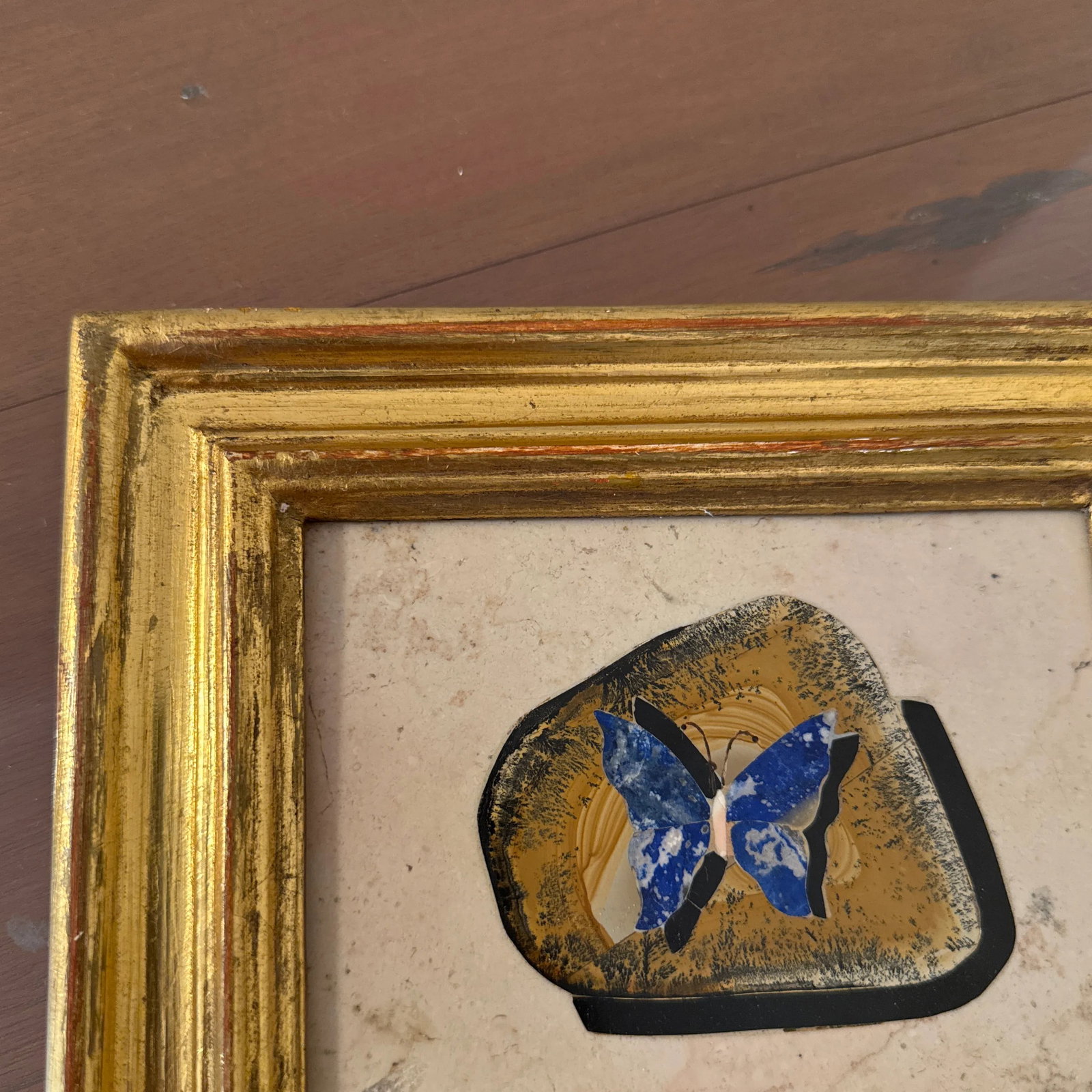 Vintage Italian Pietra Dura Butterfly Plaque - 6