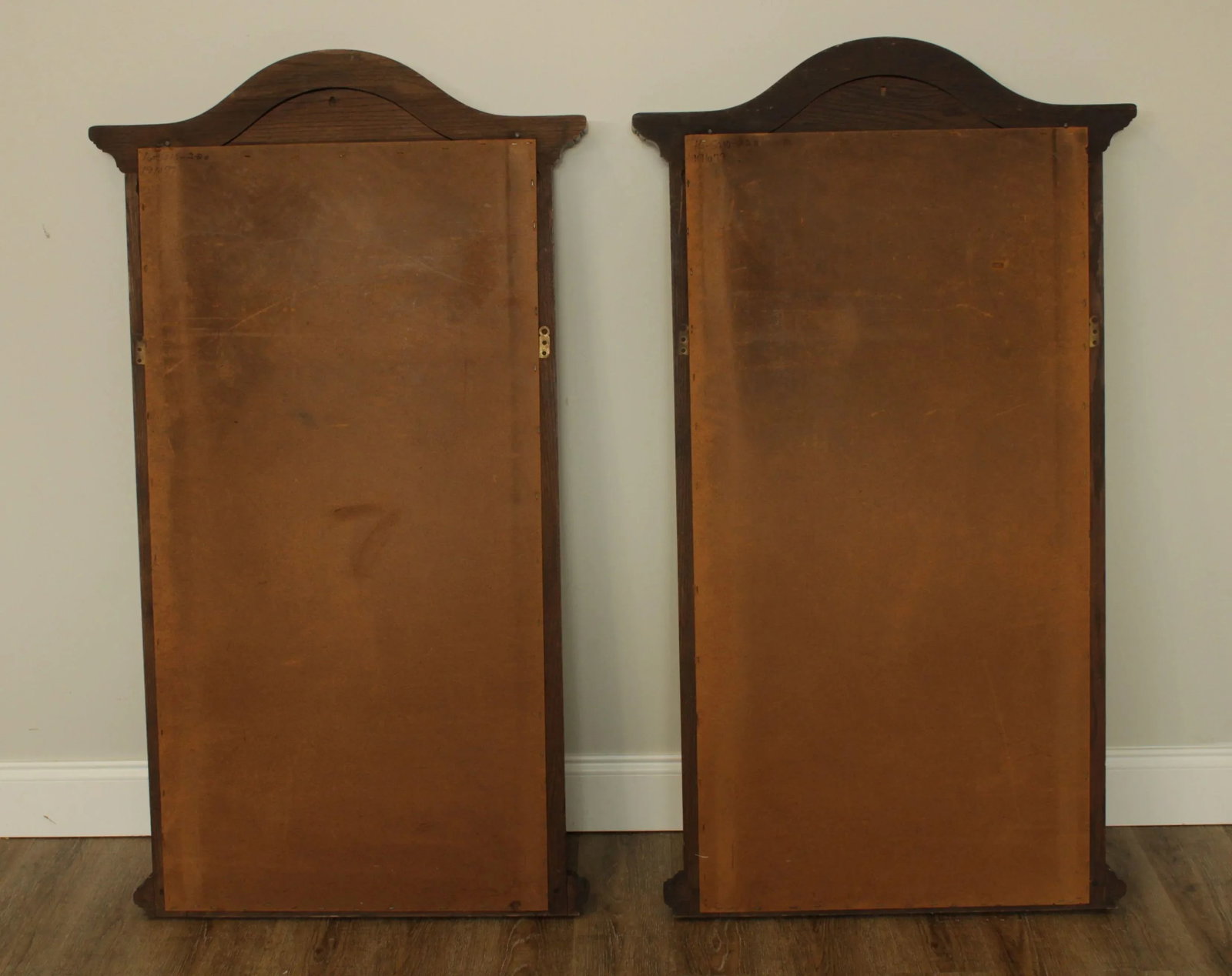 Ethan Allen Royal Charter Oak Vintage Jacobean Style Wall Mirrors - a Pair - 11