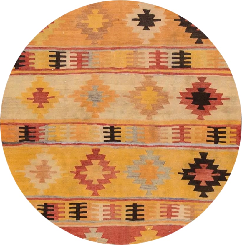 Mid-20th Century Turkish Kilim Rug - 3'6" X 8'1" - 2